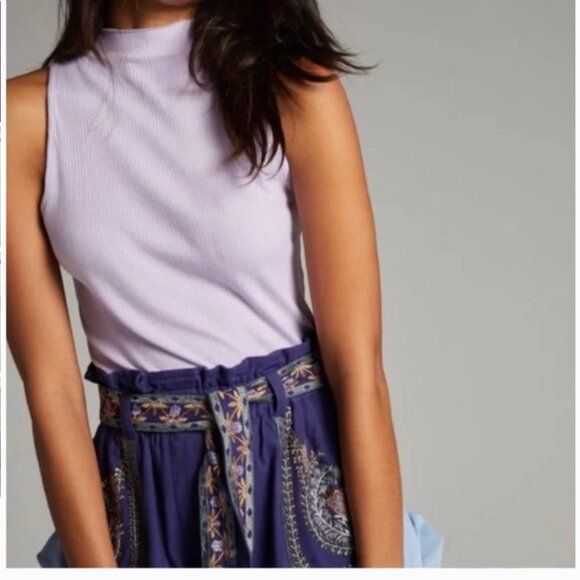 Anthropologie lilac mock neck tank - Picture 1 of 2